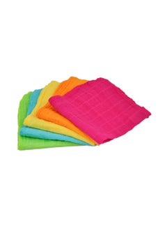 Buy 5-Piece Muslin Face Cloths Set - Multicolour in UAE