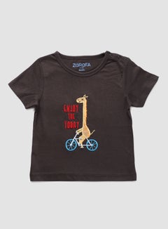 Buy Baby Boys Round Neck Short Sleeve T-Shirt Dark Blue in UAE