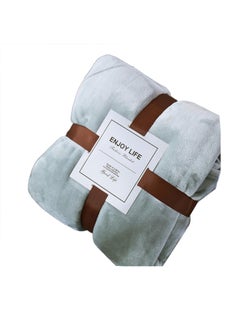 Buy Winter Solid Thickened Warm Flannel Blanket combination Green 40x35x30cm in Saudi Arabia