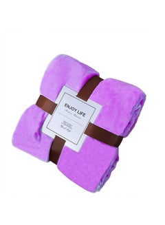 Buy Winter Solid Thickened Warm Flannel Blanket combination Purple 40x35x30cm in Saudi Arabia