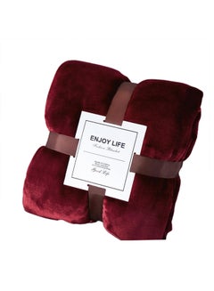 Buy Winter Solid Thickened Warm Flannel Blanket combination Red 40x35x30cm in Saudi Arabia