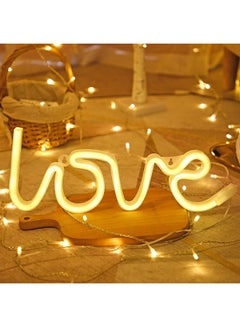 Buy Love Neon Signs LED Light Wall Table Yellow in Egypt