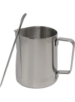 Buy Milk Frothing Pitcher Jug with Art Pen Grey in Saudi Arabia