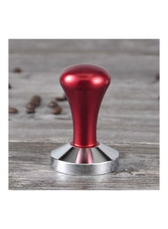 Buy 51mm Espresso Coffee Tamper with Aluminum Handle Red/Silver in UAE