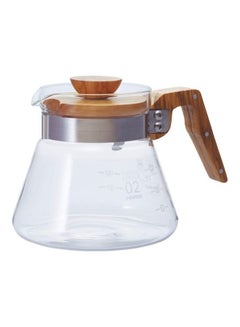 Buy 600 ml Coffee Server Olive Wood Clear/Brown in Saudi Arabia