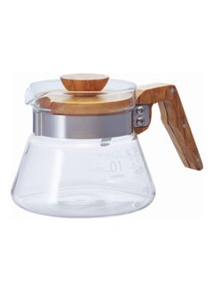 Buy 600 ml Coffee Server Olive Wood Clear/Brown in Saudi Arabia