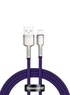 Buy USB-A to Lightning-Fast Charging Data Transfer Cable Cafule Series Braided Nylon 2.4A for iPhone 14 Pro/14 Pro Max, 13 Pro/13 Pro Max/13/13 mini, iPad 9, 12 mini/12/12 Pro and More 1M Purple/White in UAE