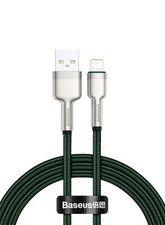 Buy USB-A to Lightning-Fast Charging Data Transfer Cable Cafule Series Braided Nylon 2.4A for iPhone 14 Pro/14 Pro Max, 13 Pro/13 Pro Max/13/13 mini, iPad 9, 12 mini/12/12 Pro and More 1M Green in UAE