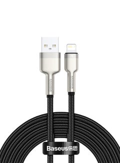Buy USB-A to Lightning-Fast Charging Data Transfer Cable Cafule Series Braided Nylon 2.4A for iPhone 14 Pro/14 Pro Max, 13 Pro/13 Pro Max/13/13 mini, iPad 9, 12 mini/12/12 Pro and More 2M Black in Saudi Arabia