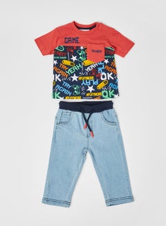 Buy Baby/Kids Jeans Set Multicolor in Saudi Arabia