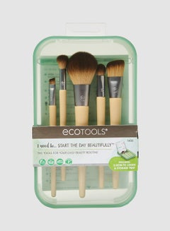 Buy Makeup Brush Set for Eyeshadow, Foundation, Blush, and Concealer, Set of 5 Multicolour in UAE