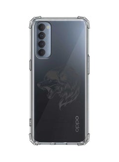 Buy Protective Case Cover for Oppo Reno4 Pro 4G Transparent/Grey in UAE