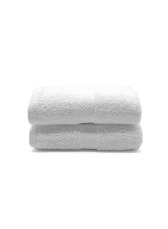 Buy 2-Piece Cotton Hand Towel Set White 40x70cm in UAE