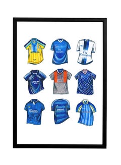 Buy Chelsea Classic Jersey Poster With Frame Multicolour 50x40cm in UAE