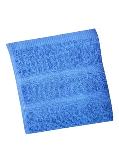 Buy Textured Cotton Face Towel Blue 30x30cm in Egypt