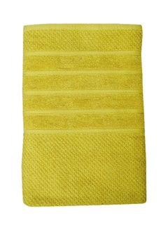 Buy Textured Cotton Bath Sheet Yellow 80x160cm in Egypt