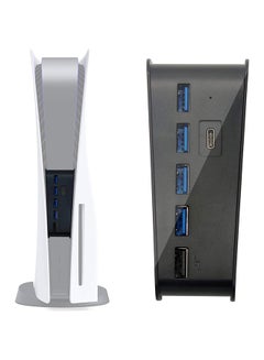 Buy 5 Port USB 3.0 Hub Adapter For PS5 Black in UAE