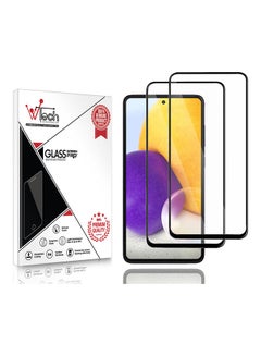 Buy Pack Of 2 Tempered Glass Screen Protector For Samsung Galaxy A72 Black in Saudi Arabia