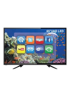 اشتري تلفزيون LED ذكي الترا اتش دي مقاس 65 بوصة UHD65SLED أسود في السعودية