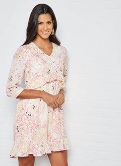 Buy Ditsy Print Mini Dress Multicolour in UAE