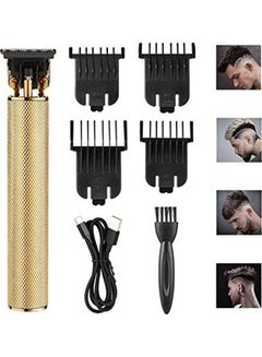 اشتري Professional Rechargeable Electric Hair Trimmer Set For Men Golden/Black في السعودية