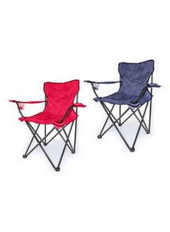 Buy 2-Piece Foldable Camping Chair Set with Bag 90 x 50cm in UAE