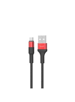 Buy Charger Cable For Android Phones 1meter Black/Red in Saudi Arabia