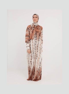 Buy Printed Long Sleeve Maxi Praying Dress Multicolour in UAE