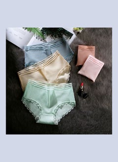 Buy 5-Piece Solid Briefs Multicolour in UAE