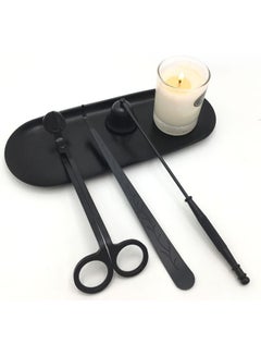 Buy 4-Piece Candle Extinguishing Tool Black/White in Saudi Arabia