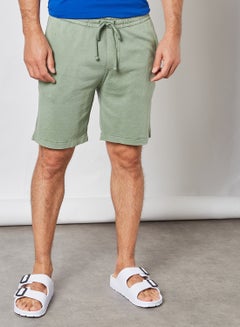 Buy Embroidered Logo Shorts Cargo Green in Egypt