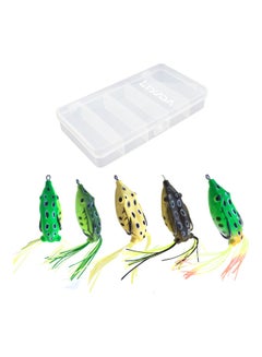 Buy 5-Piece Frog Lures Soft Fishing Kit 16.50x2x9cm in Saudi Arabia