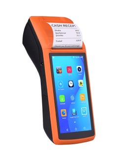 اشتري طابعة إيصالات حرارية محمولة باليد بمنفذ USB واتصال بالبلوتوث برتقالي/أسود في السعودية