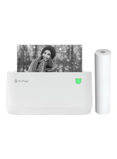 Buy A9 Max Mini Portable Photo Mobile Printer White in UAE