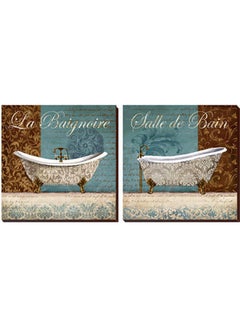 Buy Bath Decor Wall Art Multicolour 15x15cm in Egypt