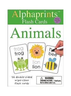 اشتري Alphaprints: Wipe Clean Flash Cards Animals Paperback الإنجليزية by Roger Priddy في الامارات