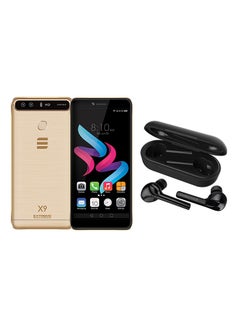 Buy Extreme X9 Dual SIM Gold 2GB RAM 16GB 4G LTE With TWS Stereo Bluetooth In-Ear Earbuds in Saudi Arabia