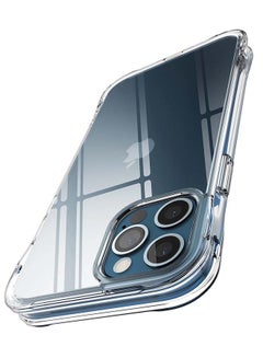 Buy Shockproof Soft TPU Bumper With Hard Back Phone Cover For iPhone 12/12 Pro Clear in Saudi Arabia