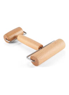 Buy Rolling Pin Beige/Silver 18x12x5cm in Saudi Arabia