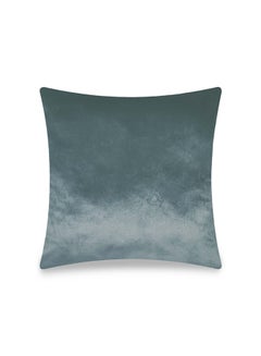 Buy Solid Design Velvet Cushion Cover Grey 45x45cm in UAE