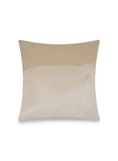 Buy Solid Design Velvet Cushion Cover Beige 50x50cm in UAE