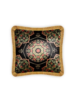اشتري غطاء وسادة للديكور من المخمل بتصميم زهور عثمانية تقليدية متعدد الألوان 45x45سم في الامارات