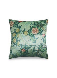 Buy Willian Morris Floral Decorative Velvet Cushion Cover Multicolour 45x45cm in UAE