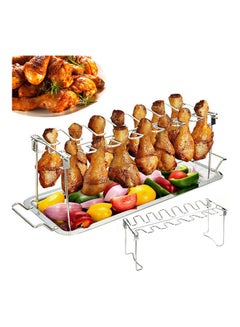 Buy Stainless Steel Chicken Leg Drumstick Grill Stand Silver in UAE