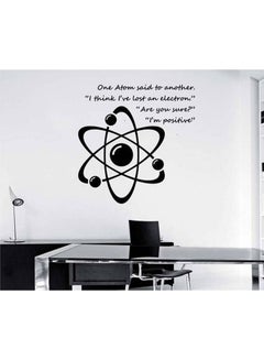 Buy Funny Science Quotes Wall Decal Black 70x70cm in UAE