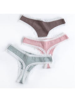 Buy 3 Pack Comfortable Brief Brown/Pink/Green in UAE