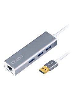 Buy USB 3.0 To Ethernet Converter Adapter Grey in Saudi Arabia
