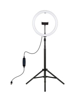 Buy LED Ring Light with Tripod Stand Black/White in Saudi Arabia