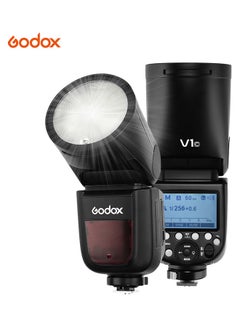 Buy V1C Professional Camera Flash Speedlite Round Head Black in Saudi Arabia