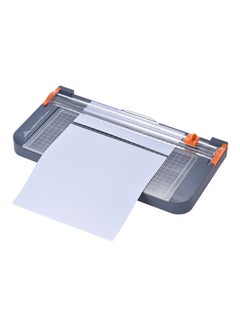 Buy A4 Rotary Paper Cutter With Sliding Blade and Storage Box Gray in UAE